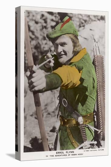 Erroll Flynn in "The Adventures of Robin Hood" 1938-null-Stretched Canvas