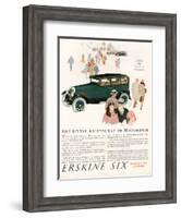 Erskine Six, Magazine Advertisement, USA, 1927-null-Framed Giclee Print