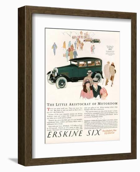 Erskine Six, Magazine Advertisement, USA, 1927-null-Framed Giclee Print