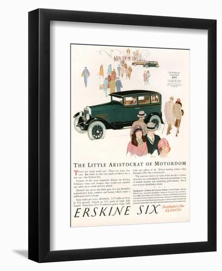 Erskine Six, Magazine Advertisement, USA, 1927-null-Framed Giclee Print