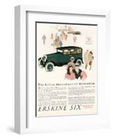 Erskine Six, Magazine Advertisement, USA, 1927-null-Framed Giclee Print