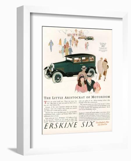 Erskine Six, Magazine Advertisement, USA, 1927-null-Framed Giclee Print