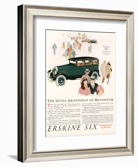 Erskine Six, Magazine Advertisement, USA, 1927-null-Framed Giclee Print