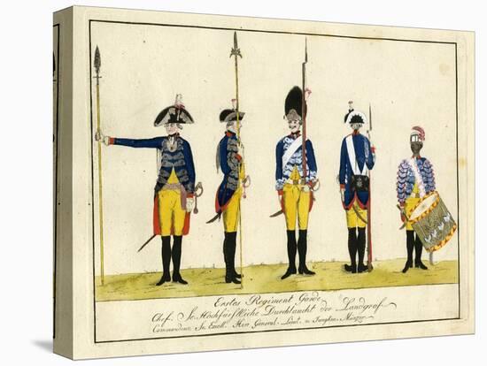 Erstes Regiment Garde, C.1784-J. H. Carl-Stretched Canvas