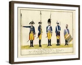 Erstes Regiment Garde, C.1784-J. H. Carl-Framed Giclee Print