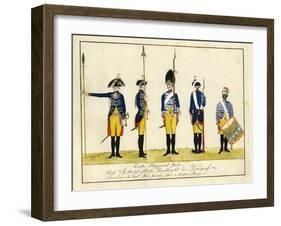 Erstes Regiment Garde, C.1784-J. H. Carl-Framed Giclee Print