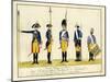 Erstes Regiment Garde, C.1784-J. H. Carl-Mounted Giclee Print