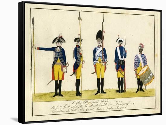 Erstes Regiment Garde, C.1784-J. H. Carl-Framed Stretched Canvas