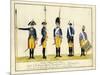 Erstes Regiment Garde, C.1784-J. H. Carl-Mounted Giclee Print