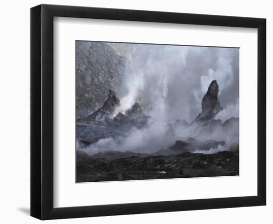 Erta Ale Steaming Hornitos, Danakil Depression, Ethiopia-null-Framed Photographic Print