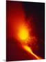 Eruption and Lava Flow from the Monti Calcarazzi Fissure, Mt. Etna in 2001, Sicily, Italy-Robert Francis-Mounted Photographic Print