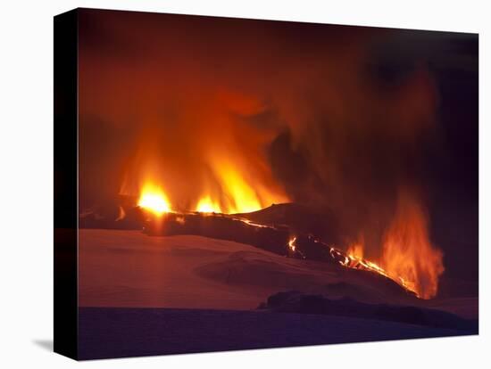 Eruption at Eyjafjallajokull glacier-null-Stretched Canvas