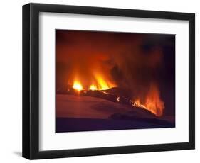 Eruption at Eyjafjallajokull glacier-null-Framed Photographic Print