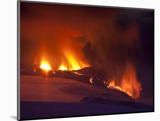 Eruption at Eyjafjallajokull glacier-null-Mounted Photographic Print