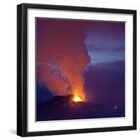 Eruption at Eyjafjallajokull glacier-null-Framed Photographic Print