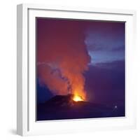 Eruption at Eyjafjallajokull glacier-null-Framed Photographic Print