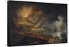 Eruption du Vésuve et vue de Portici-Pierre Jacques Volaire-Framed Stretched Canvas
