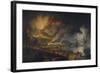 Eruption du Vésuve et vue de Portici-Pierre Jacques Volaire-Framed Giclee Print