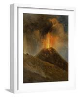 Eruption du Vésuve, la nuit-Achille Etna Michallon-Framed Giclee Print