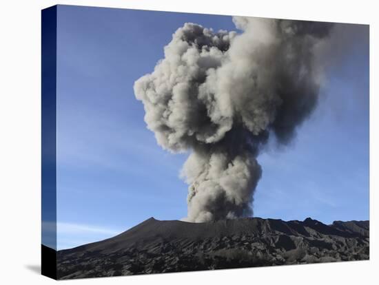 Eruption of Ash Cloud from Mount Bromo Volcano, Tengger Caldera, Java, Indonesia-Stocktrek Images-Stretched Canvas