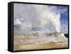 Eruption of Castle, Upper Geyser Basin, Yellowstone National Park, Wyoming, USA-Neale Clarke-Framed Stretched Canvas
