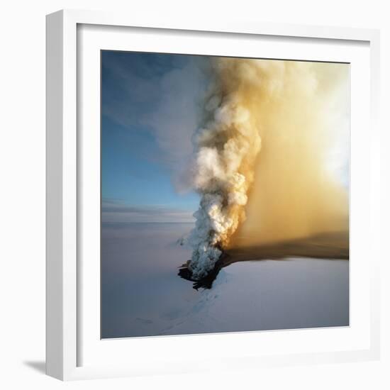 Eruption of Grimsfjall Volcano-null-Framed Photographic Print