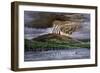 Eruption of Mauna Loa, Hawaii, Viewed from the Sea, 1870s-null-Framed Giclee Print