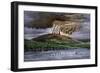 Eruption of Mauna Loa, Hawaii, Viewed from the Sea, 1870s-null-Framed Giclee Print