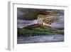 Eruption of Mauna Loa, Hawaii, Viewed from the Sea, 1870s-null-Framed Giclee Print