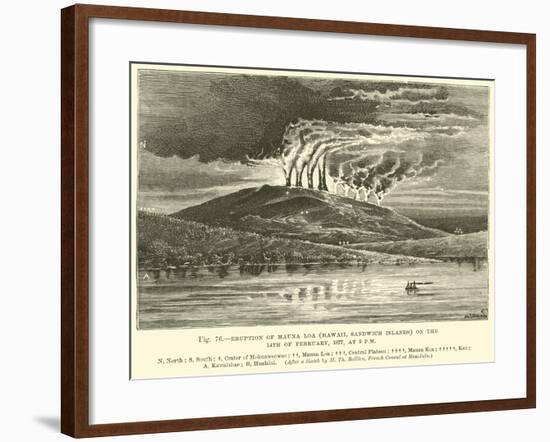 Eruption of Mauna Loa-null-Framed Giclee Print