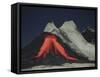 Eruption of Natrocarbonatite Lava Flows from Hornito at Ol Doinyo Lengai Volcano, Tanzania, Africa-Stocktrek Images-Framed Stretched Canvas