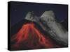 Eruption of Natrocarbonatite Lava Flows from Hornito at Ol Doinyo Lengai Volcano, Tanzania, Africa-Stocktrek Images-Stretched Canvas