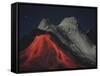 Eruption of Natrocarbonatite Lava Flows from Hornito at Ol Doinyo Lengai Volcano, Tanzania, Africa-Stocktrek Images-Framed Stretched Canvas