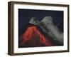 Eruption of Natrocarbonatite Lava Flows from Hornito at Ol Doinyo Lengai Volcano, Tanzania, Africa-Stocktrek Images-Framed Photographic Print