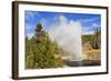 Eruption of Riverside Geyser, Firehole River, Upper Geyser Basin-Eleanor Scriven-Framed Photographic Print