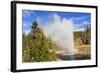 Eruption of Riverside Geyser, Firehole River, Upper Geyser Basin-Eleanor Scriven-Framed Photographic Print