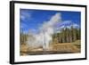 Eruption of Riverside Geyser, Firehole River, Upper Geyser Basin-Eleanor Scriven-Framed Photographic Print