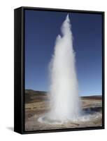 Eruption of Strokkur Geysir, Iceland-Stocktrek Images-Framed Stretched Canvas