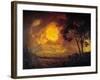 Eruption of the Vesuva with the Head of Saint January Door in Procession Painting by Joseph Wright-Joseph Wright of Derby-Framed Giclee Print