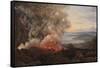 Eruption of the Volcano Vesuvius, 1821-Johan Christian Clausen Dahl-Framed Stretched Canvas