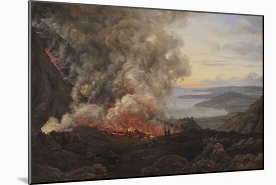 Eruption of the Volcano Vesuvius, 1821-Johan Christian Dahl-Mounted Giclee Print