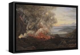 Eruption of the Volcano Vesuvius, 1821-Johan Christian Dahl-Framed Stretched Canvas
