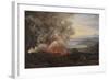 Eruption of the Volcano Vesuvius, 1821-Johan Christian Dahl-Framed Giclee Print