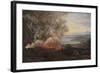 Eruption of the Volcano Vesuvius, 1821-Johan Christian Dahl-Framed Giclee Print