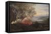 Eruption of the Volcano Vesuvius, 1821-Johan Christian Dahl-Framed Stretched Canvas