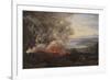 Eruption of the Volcano Vesuvius, 1821-Johan Christian Dahl-Framed Giclee Print