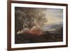 Eruption of the Volcano Vesuvius, 1821-Johan Christian Dahl-Framed Giclee Print