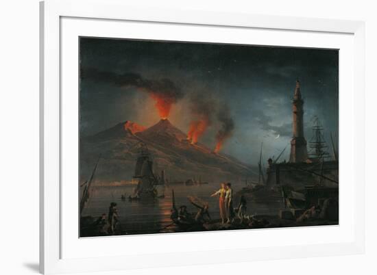 Eruption of Vesuvius by Charles Francois Lacroix De Marseille, 18th C.-Charles Francois Lacroix de Marseille-Framed Premium Giclee Print