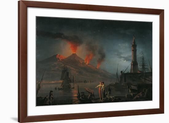 Eruption of Vesuvius by Charles Francois Lacroix De Marseille, 18th C.-Charles Francois Lacroix de Marseille-Framed Premium Giclee Print