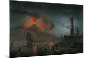 Eruption of Vesuvius by Charles Francois Lacroix De Marseille, 18th C.-Charles Francois Lacroix de Marseille-Mounted Art Print